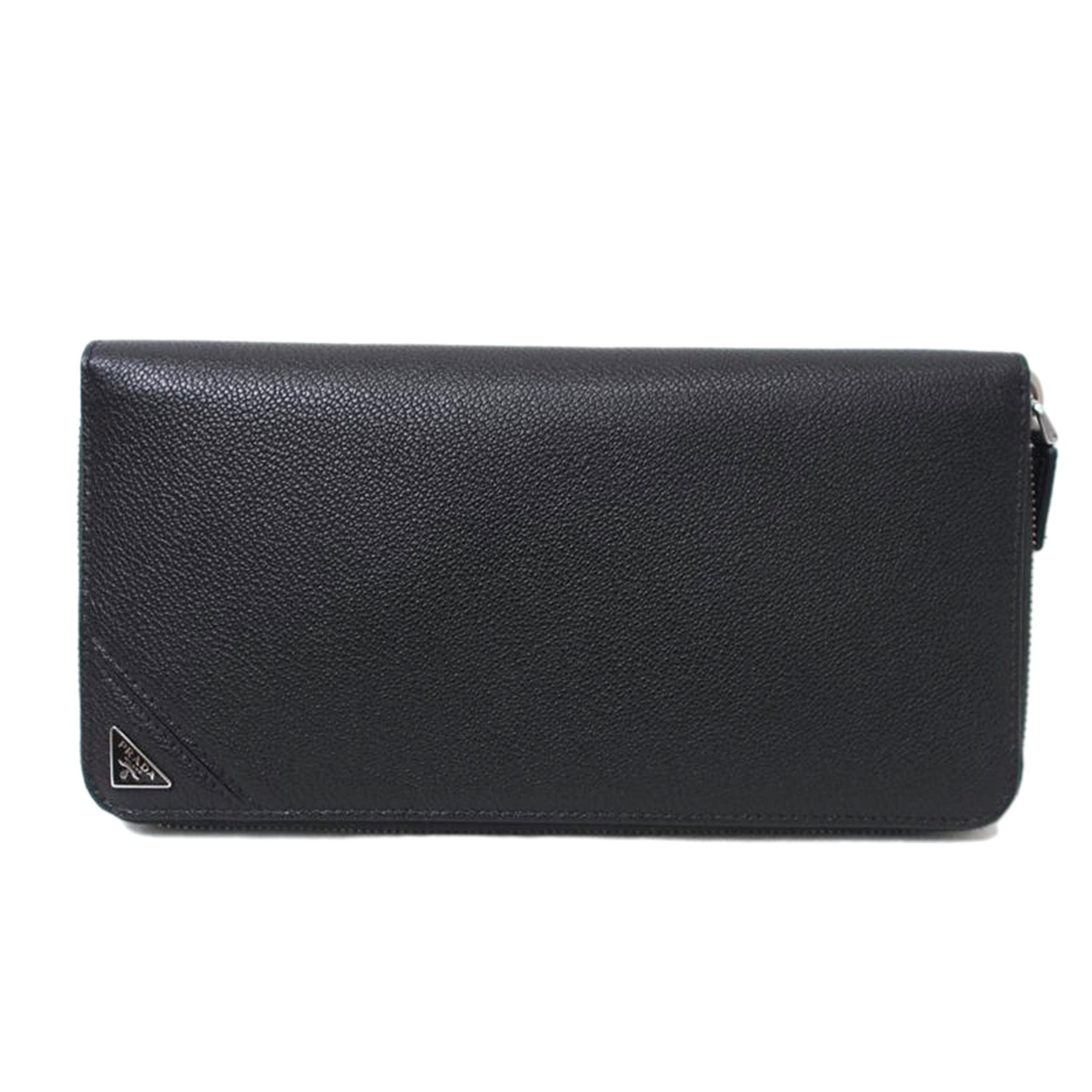 Prada Prada Leather Organizer Bag Black